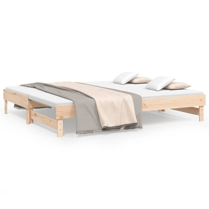 daybed med udtræk 2x(80x200) cm massivt fyrretræ