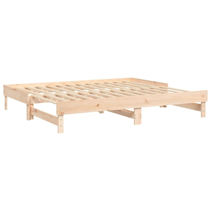 daybed med udtræk 2x(80x200) cm massivt fyrretræ
