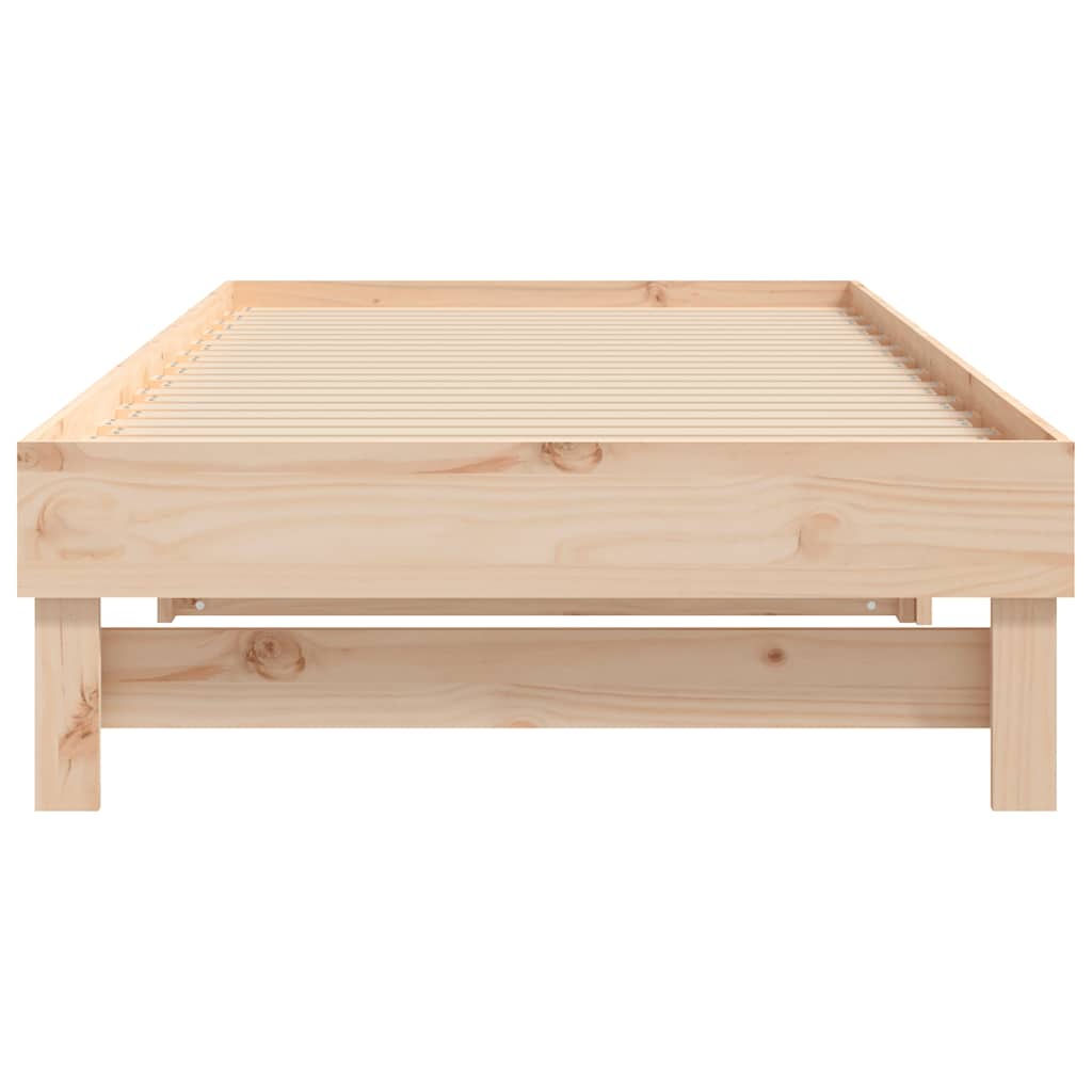 daybed med udtræk 2x(80x200) cm massivt fyrretræ