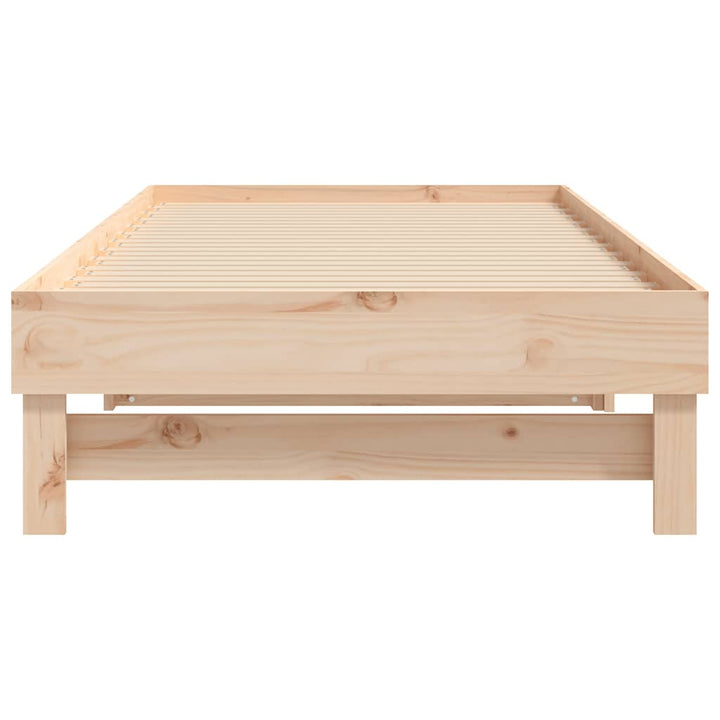 daybed med udtræk 2x(80x200) cm massivt fyrretræ