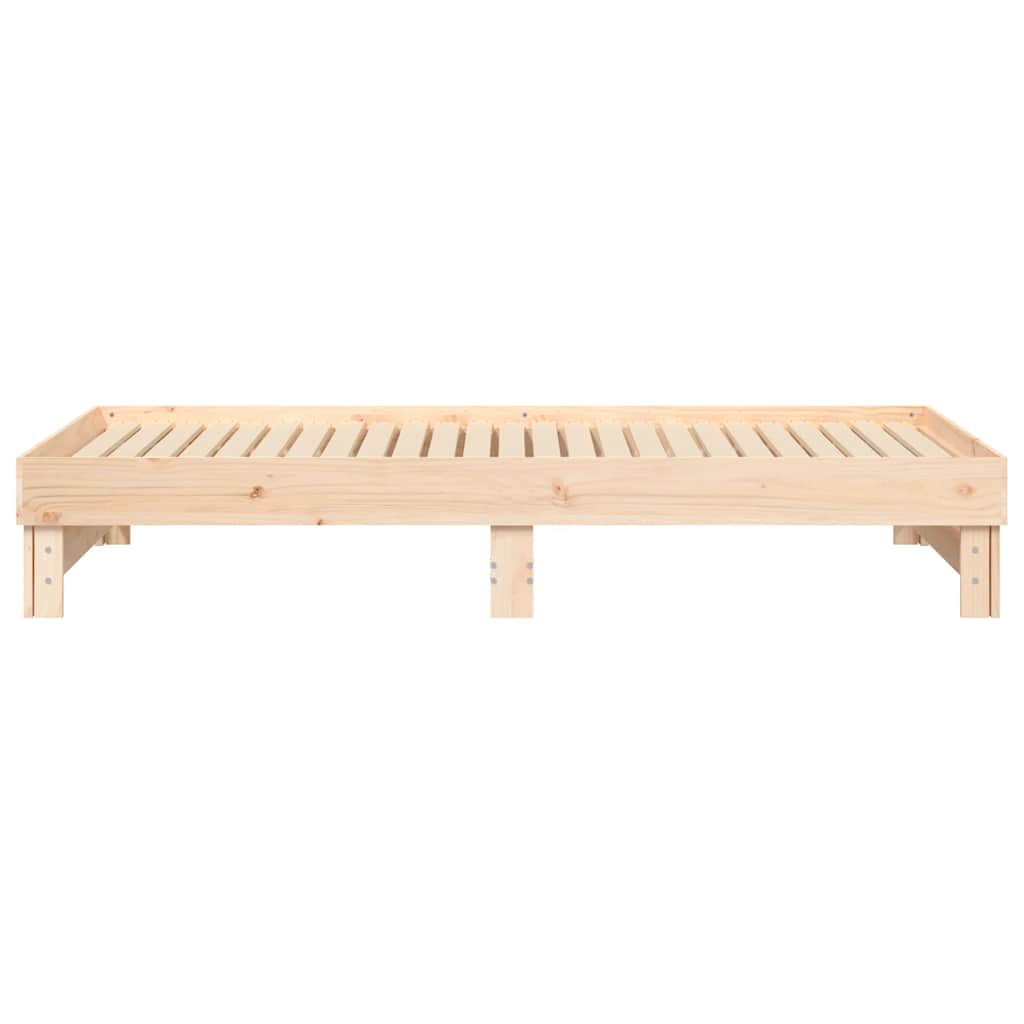 daybed med udtræk 2x(80x200) cm massivt fyrretræ