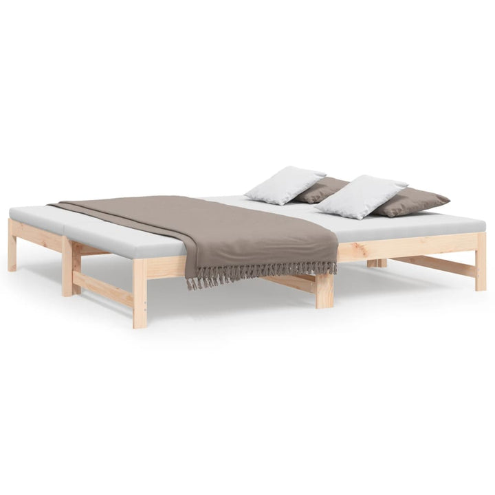 daybed med udtræk 2x(90x190) cm massivt fyrretræ