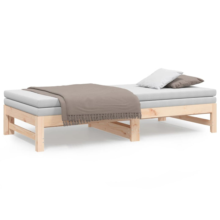 daybed med udtræk 2x(90x190) cm massivt fyrretræ