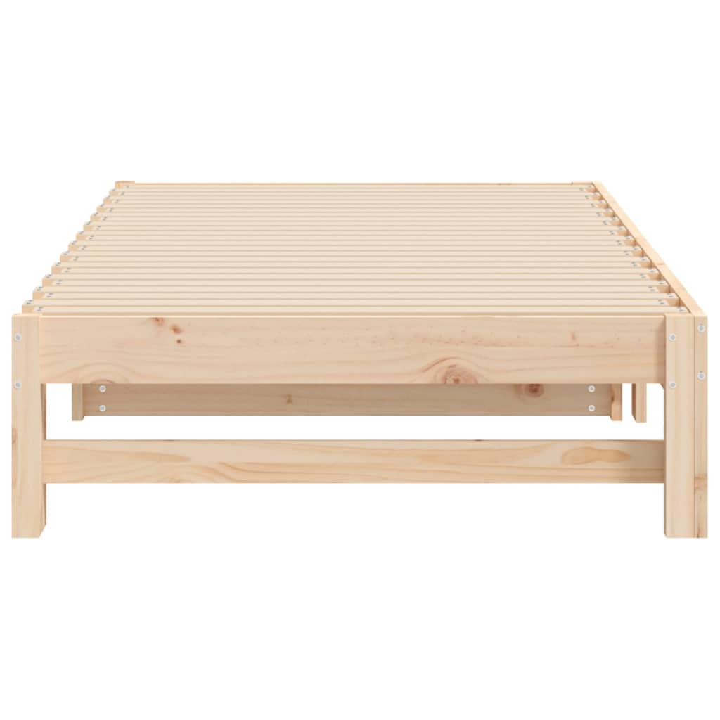 daybed med udtræk 2x(90x190) cm massivt fyrretræ