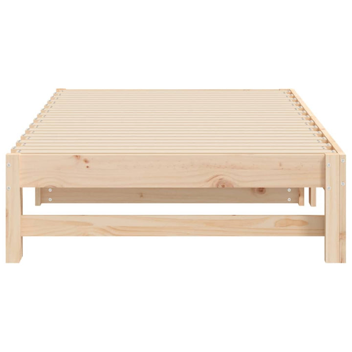 daybed med udtræk 2x(90x190) cm massivt fyrretræ