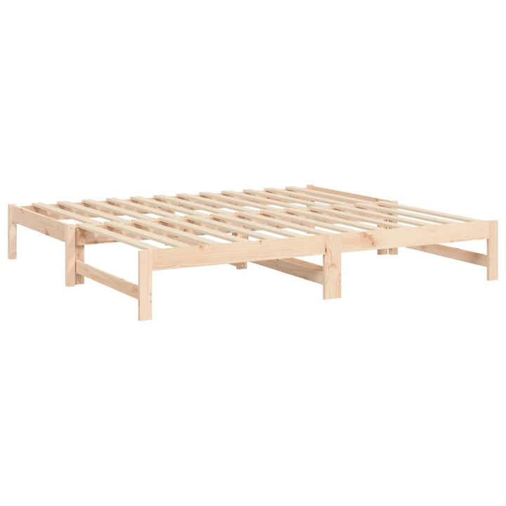 daybed med udtræk 2x(75x190) cm massivt fyrretræ