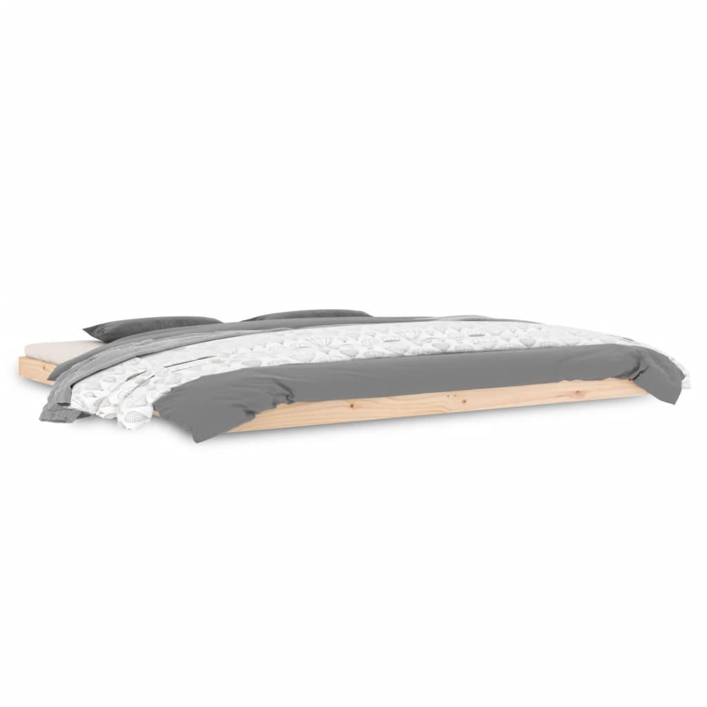 sengeramme 200x200 cm massivt fyrretræ