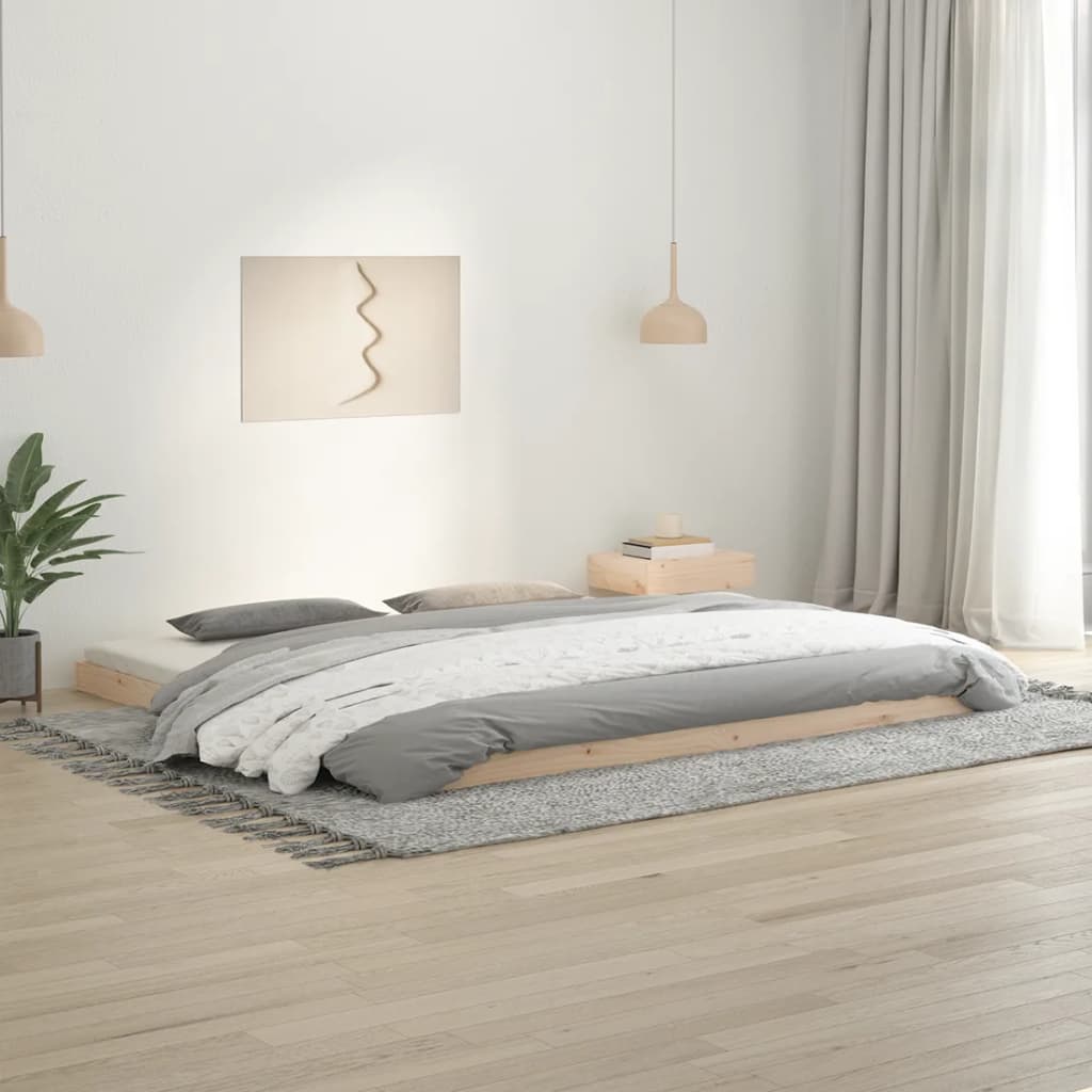 sengeramme 200x200 cm massivt fyrretræ