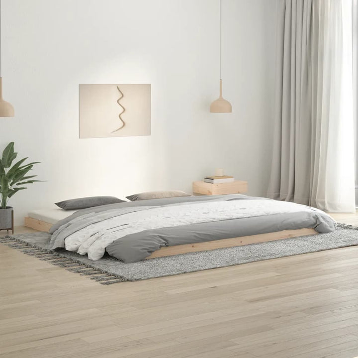 sengeramme 200x200 cm massivt fyrretræ