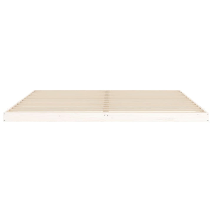 sengeramme 200x200 cm massivt fyrretræ hvid