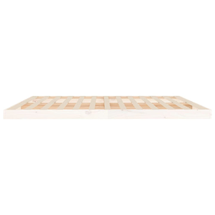 sengeramme 200x200 cm massivt fyrretræ hvid