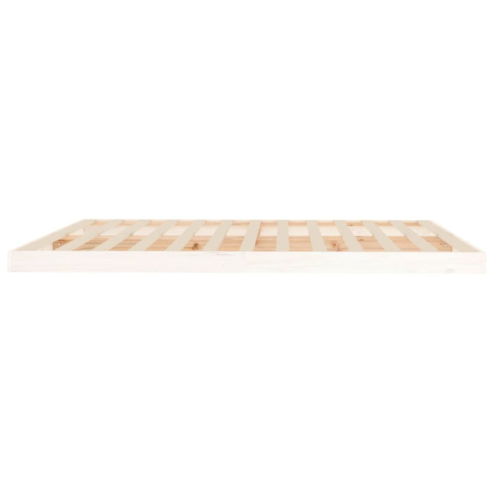 sengeramme 180x200 cm massivt fyrretræ hvid