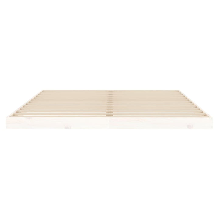 sengeramme 160x200 cm massivt fyrretræ hvid