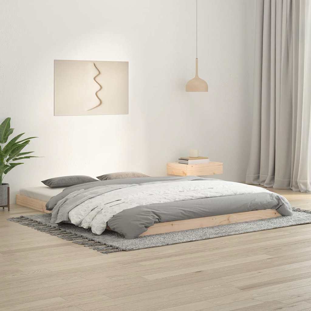 sengeramme 150x200 cm massivt fyrretræ