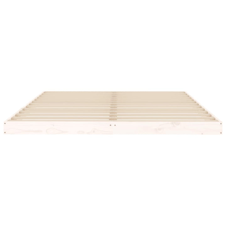 sengeramme 150x200 cm kingsize massivt fyrretræ hvid