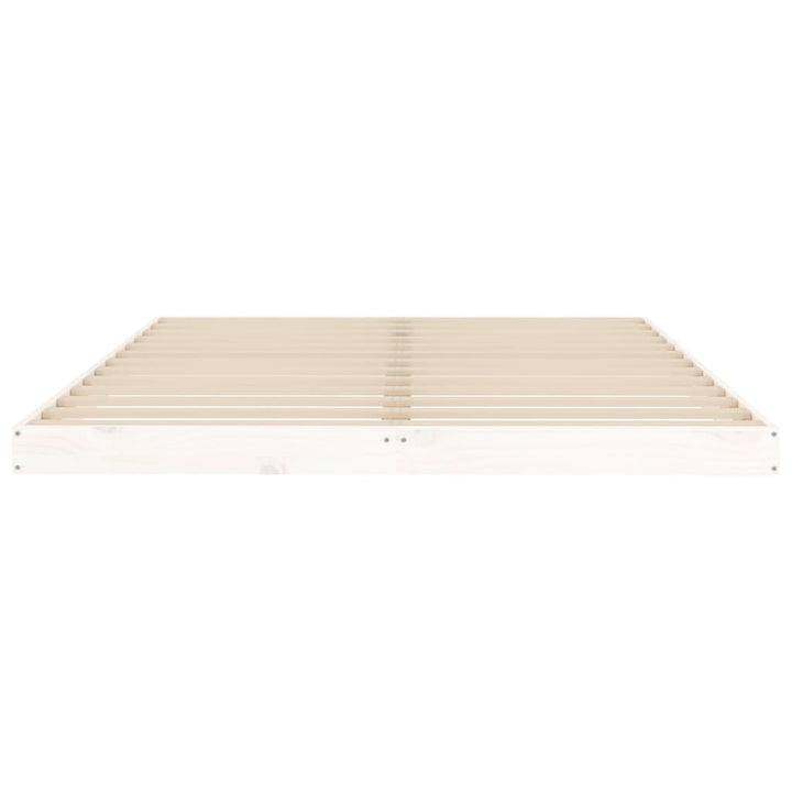 sengeramme 140x200 cm massivt fyrretræ hvid