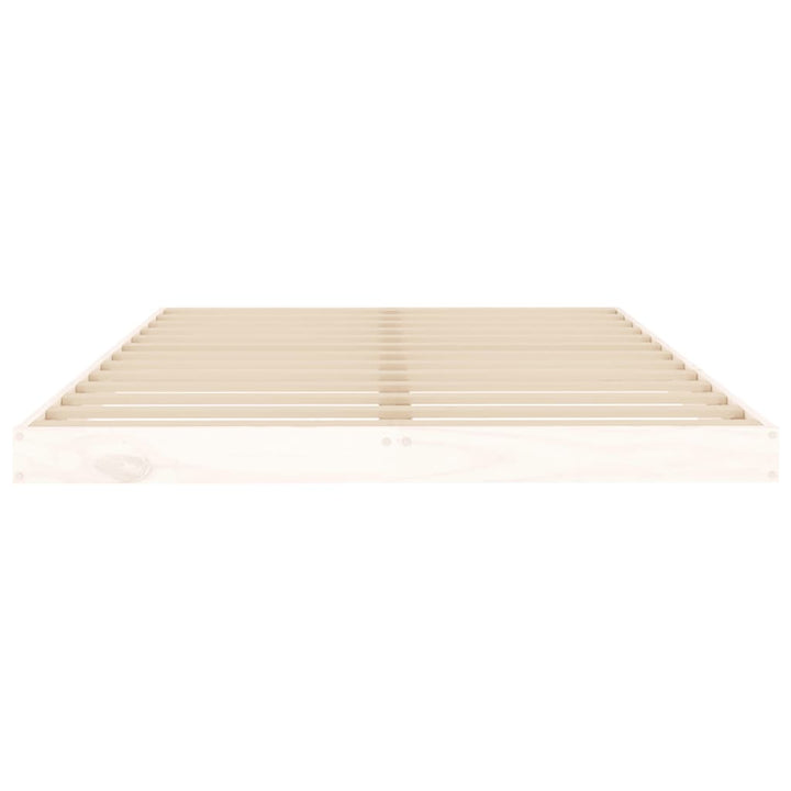 sengeramme 120x200 cm massivt fyrretræ hvid