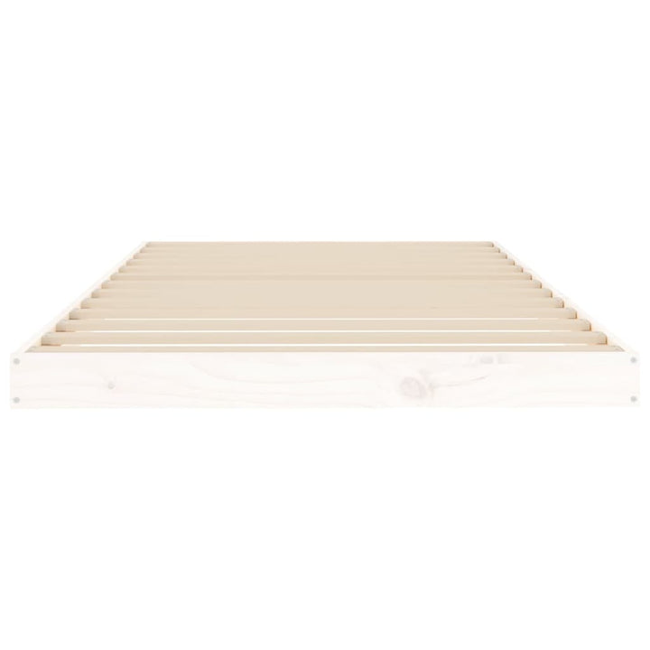 sengeramme 100x200 cm massivt fyrretræ hvid