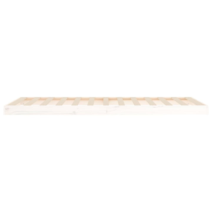 sengeramme 90x200 cm massivt fyrretræ hvid