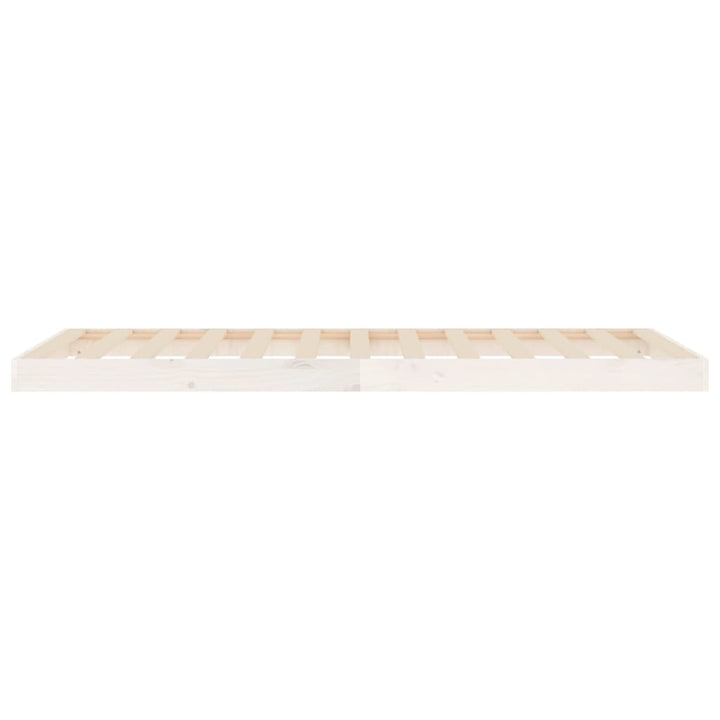 sengeramme 90x190 cm massivt fyrretræ hvid