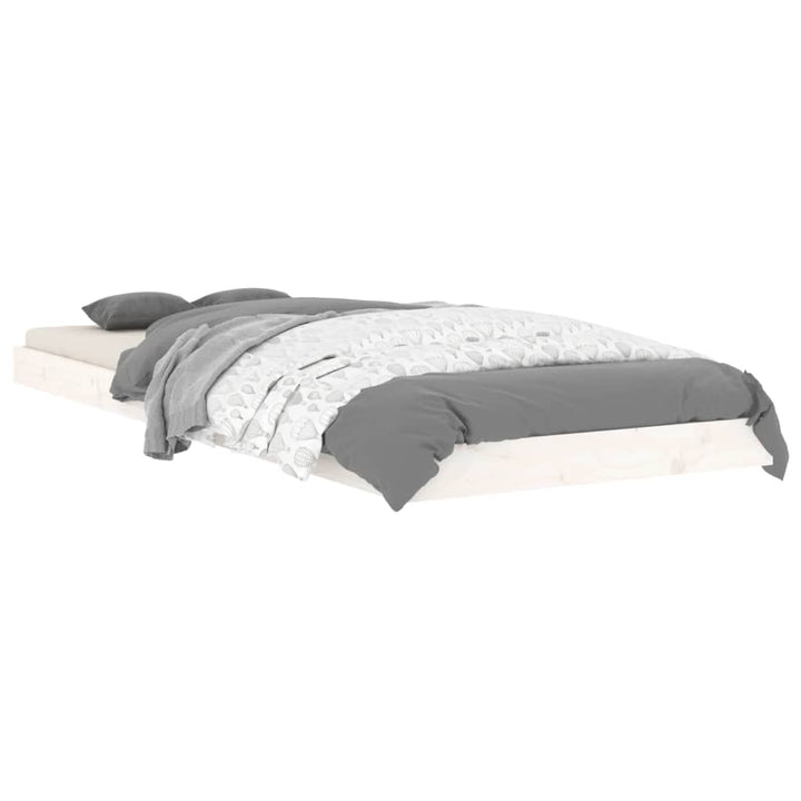 sengeramme 75x190 cm Small Single massivt fyrretræ hvid