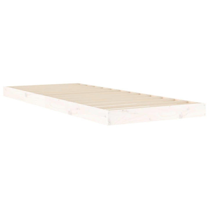 sengeramme 75x190 cm Small Single massivt fyrretræ hvid