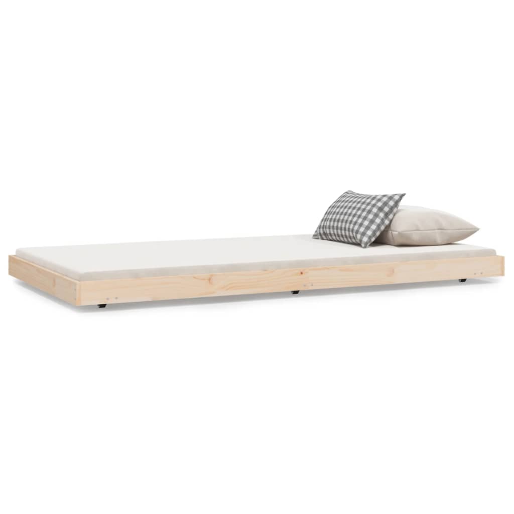 sengeramme uden madras 100x200 cm massivt fyrretræ