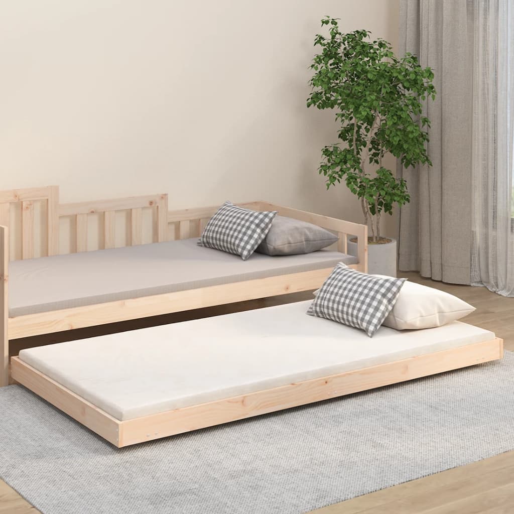 sengeramme uden madras 100x200 cm massivt fyrretræ