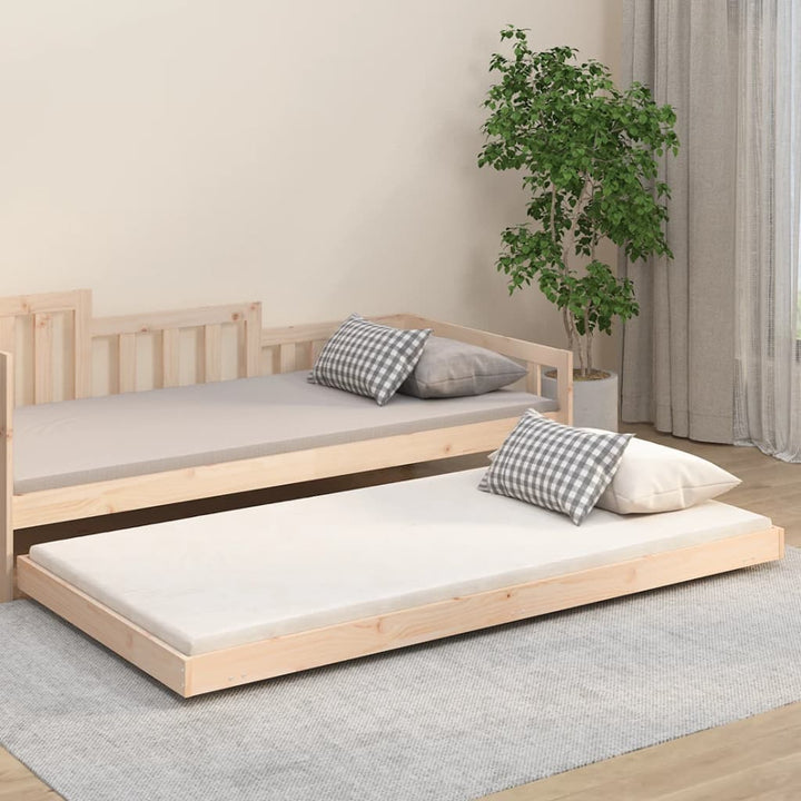 sengeramme uden madras 100x200 cm massivt fyrretræ