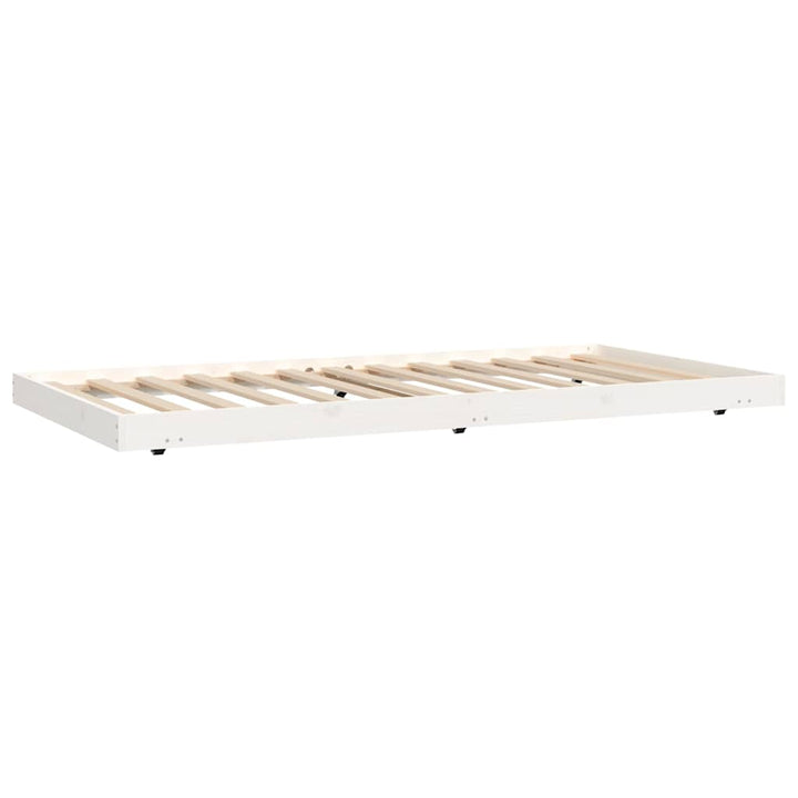 sengeramme uden madras 100x200 cm massivt fyrretræ hvid