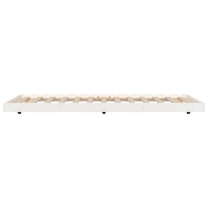 sengeramme uden madras 100x200 cm massivt fyrretræ hvid