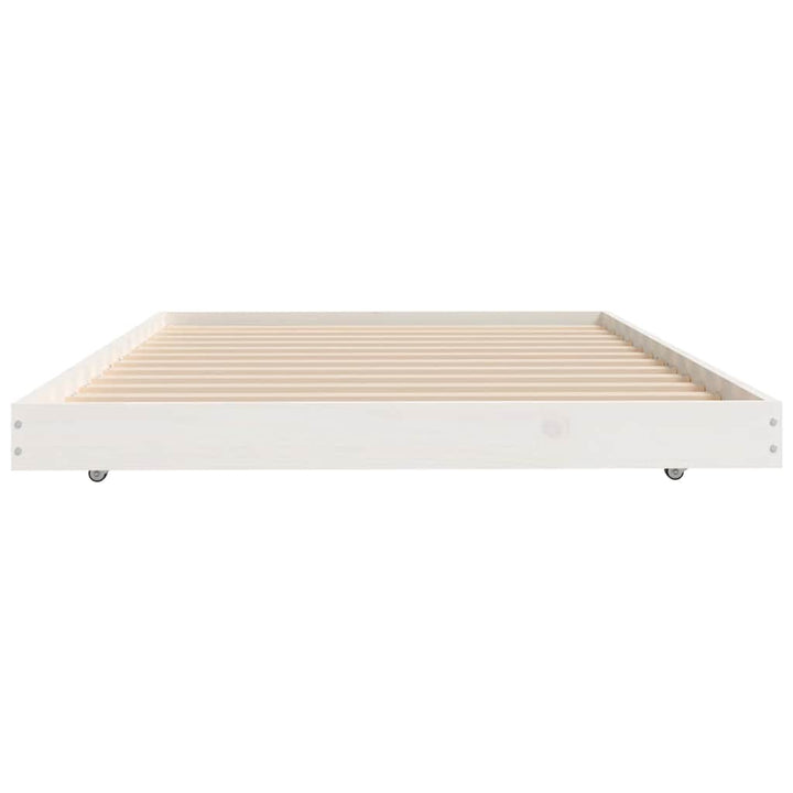 sengeramme uden madras 100x200 cm massivt fyrretræ hvid