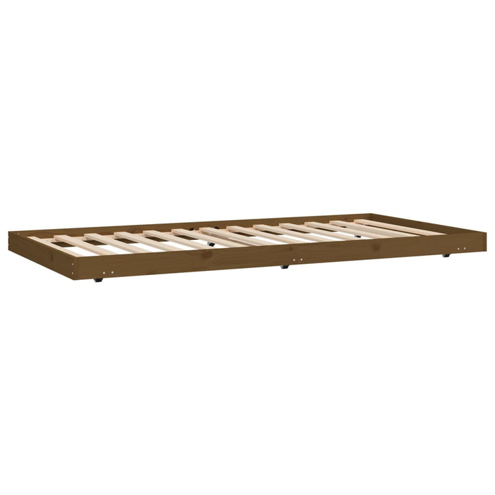 sengeramme 100x200 cm massivt fyrretræ gyldenbrun
