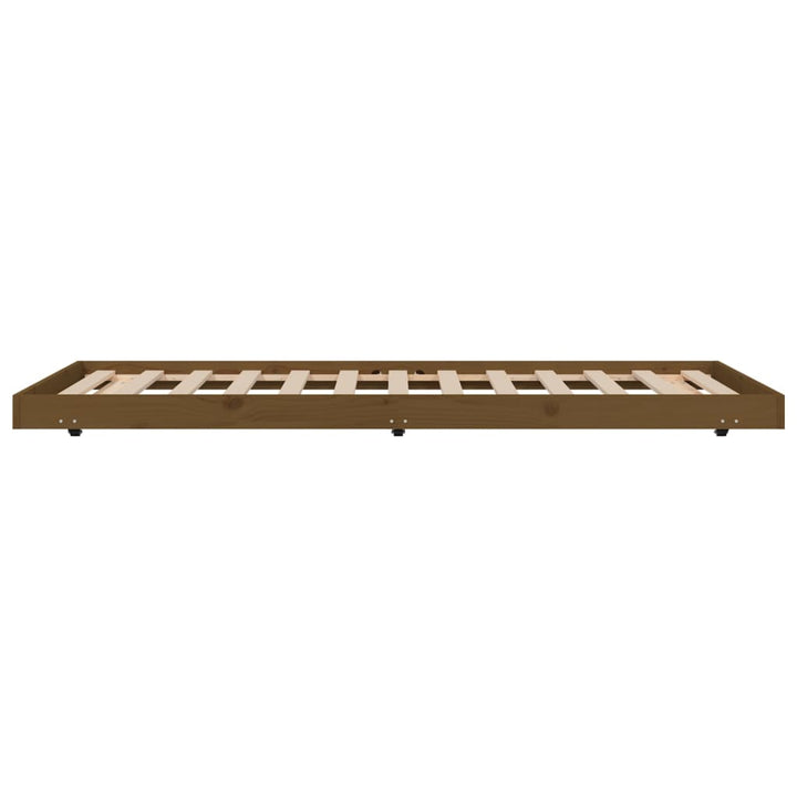 sengeramme 100x200 cm massivt fyrretræ gyldenbrun