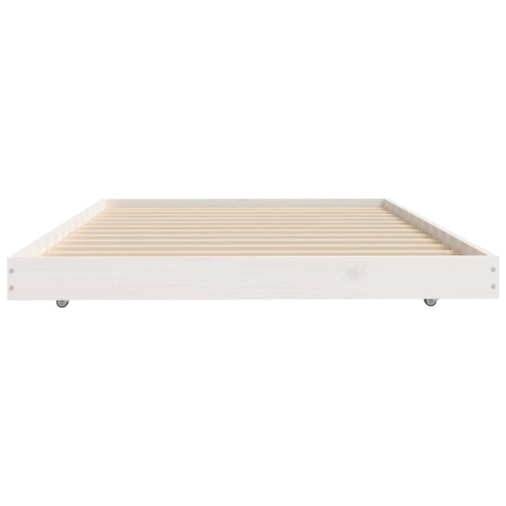 sengeramme uden madras 90x200 cm massivt fyrretræ hvid
