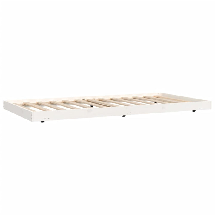 sengeramme uden madras 80x200 cm massivt fyrretræ hvid