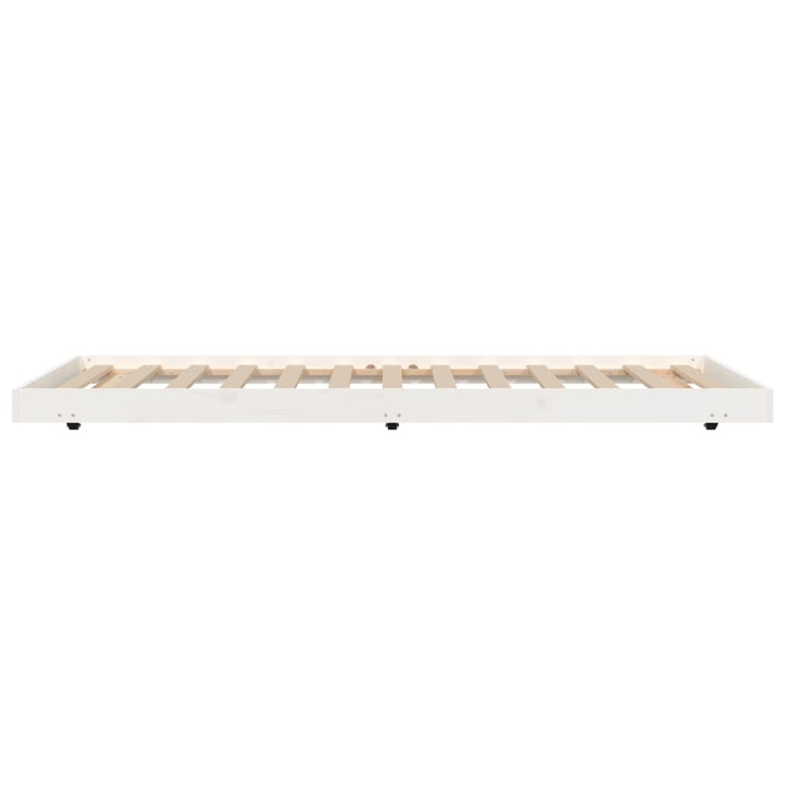 sengeramme uden madras 80x200 cm massivt fyrretræ hvid