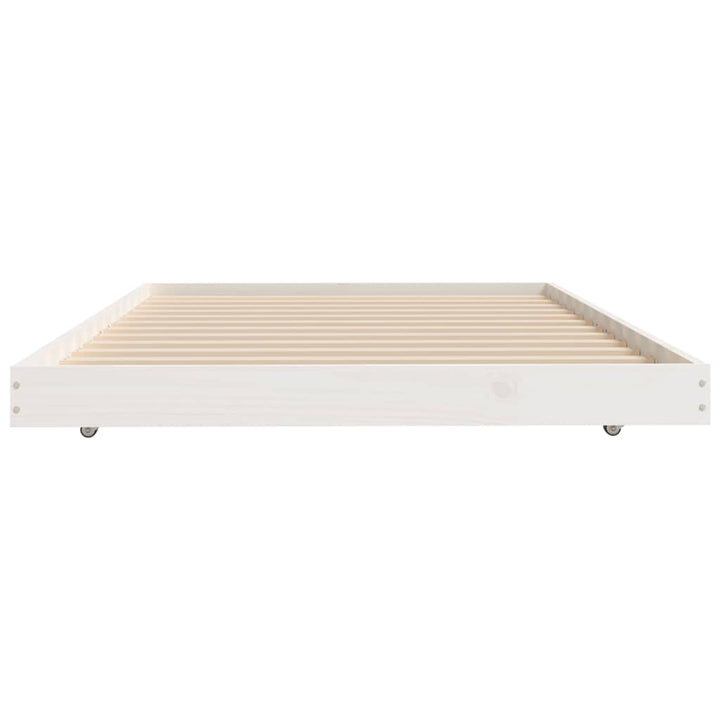 sengeramme uden madras 80x200 cm massivt fyrretræ hvid