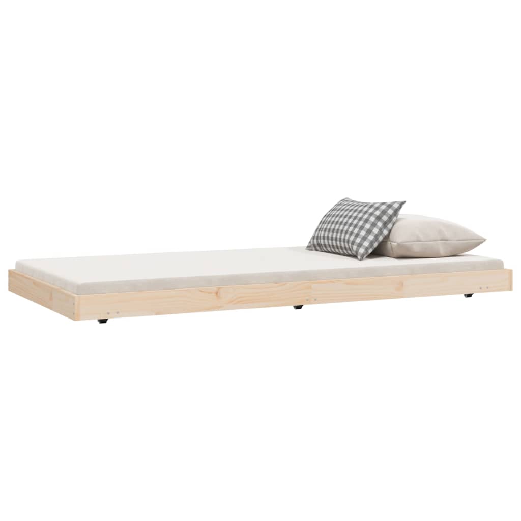 sengeramme uden madras 90x190 cm massivt fyrretræ