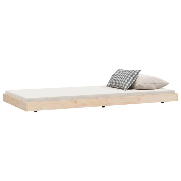 sengeramme uden madras 90x190 cm massivt fyrretræ