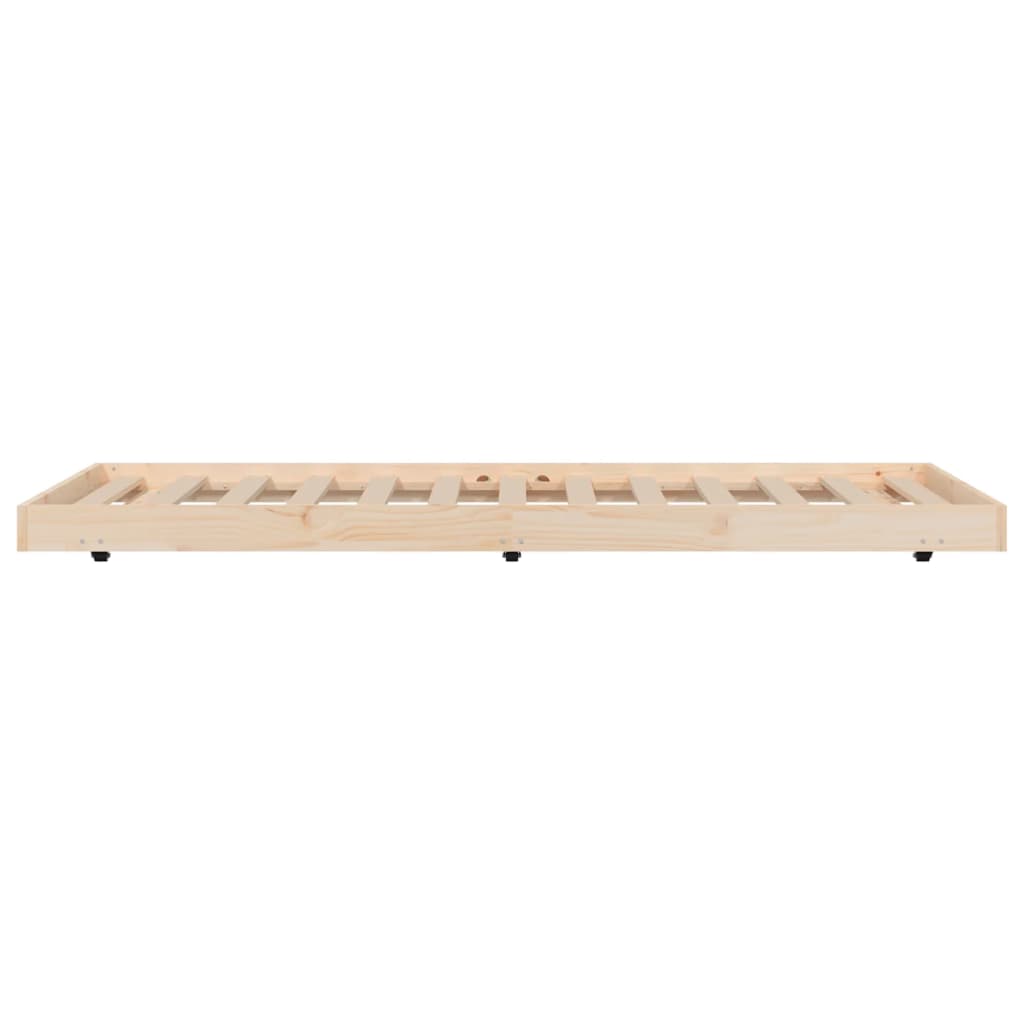 sengeramme uden madras 75x190 cm massivt fyrretræ