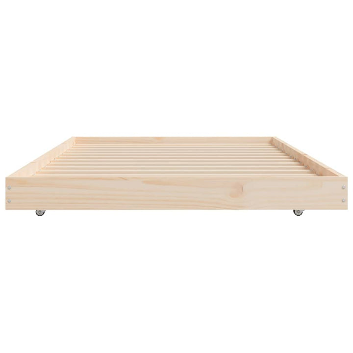 sengeramme uden madras 75x190 cm massivt fyrretræ