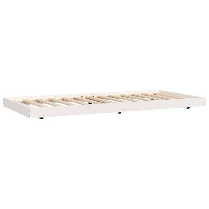 sengeramme uden madras 75x190 cm massivt fyrretræ hvid