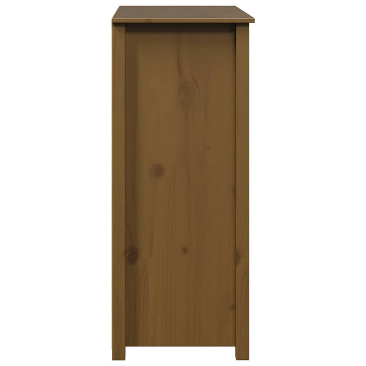 højskab 83x41,5x100 cm massivt fyrretræ gyldenbrun