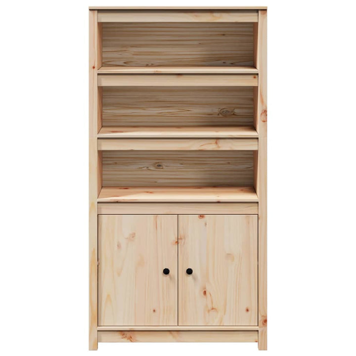 højskab 80x35x154 cm massivt fyrretræ