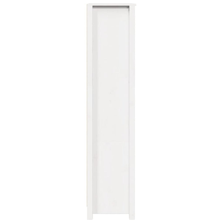 skab 80x35x154 cm massivt fyrretræ hvid