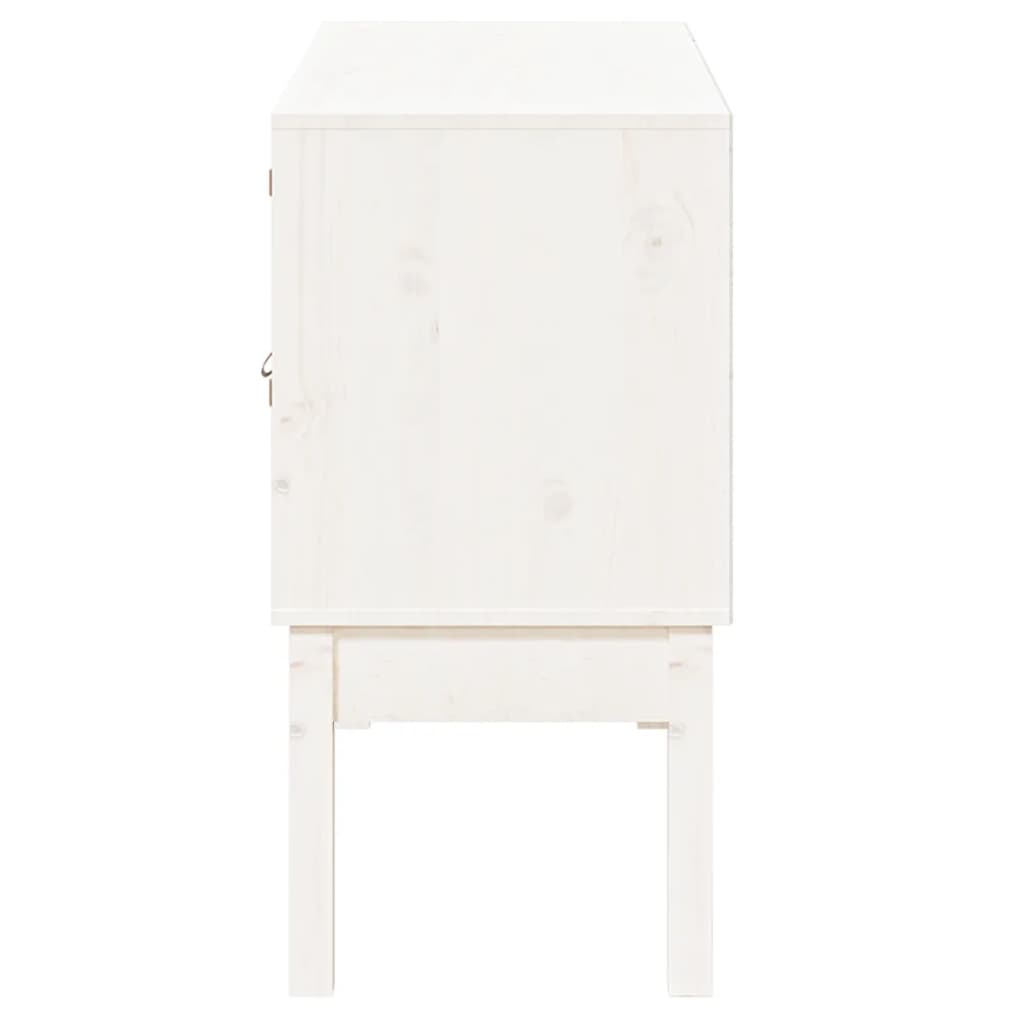 skænk 110x40x78 cm massivt fyrretræ hvid