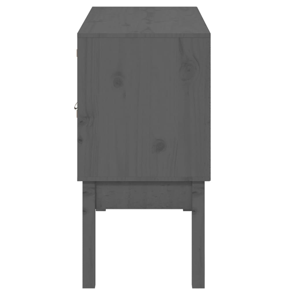 skænk 110x40x78 cm massivt fyrretræ grå