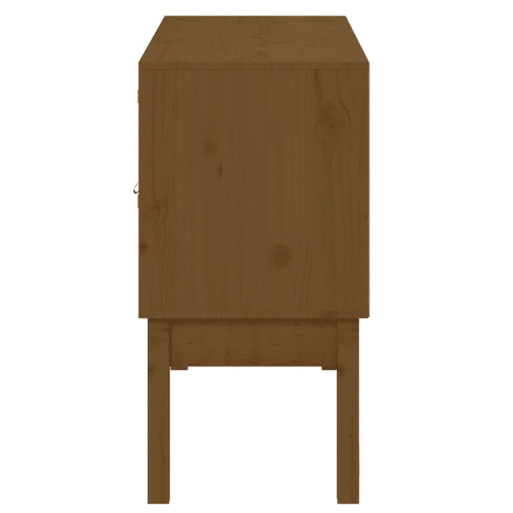 skænk 110x40x78 cm massivt fyrretræ gyldenbrun