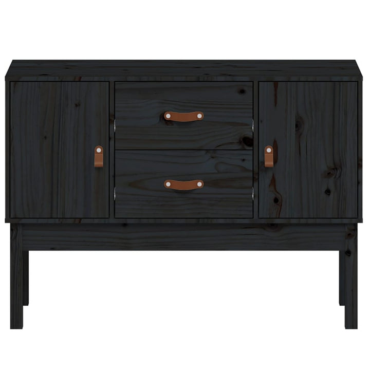 skænk 110x40x78 cm massivt fyrretræ sort